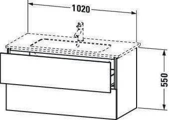 Image du produit Duravit Meuble sous-vasque L-CUBE 1020x481x550mm blanc mat (48 x 48 x 55 cm)