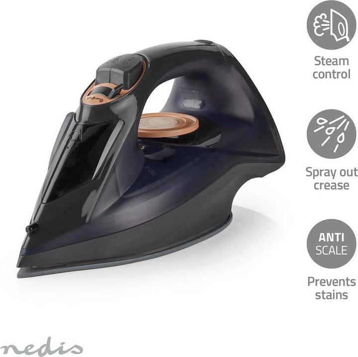 Immagine prodotto Nedis Ferro da stiro | 2200 W | Colpo di vapore | Ceramica | 0,26 l (2200 W, 0.01 g/min)