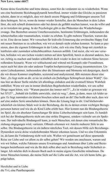 Produktbild New love, same shit?! (Deutsch, Yvi Blum, 2024)
