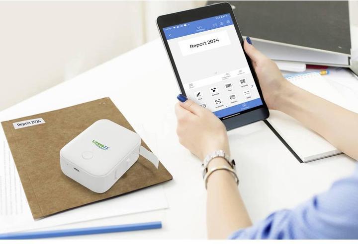 Immagine prodotto Technaxx Mobiler Akku-Thermo-Etikettendrucker, App, 12 mm