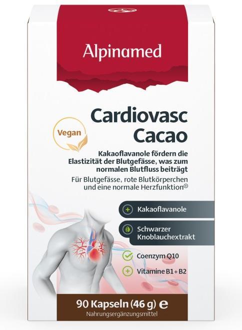Immagine prodotto Alpinamed Cardiovasc Cacao Caps 90 Capsule (90 Pezzo/i, Pillole, 93 g)