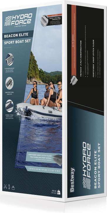 Actual product image Bestway Beacon Elite Sport Boat Set 335x160x47 (335 cm, 1 pers.)