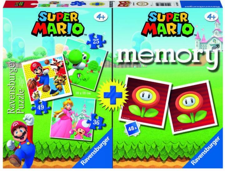 Produktbild Ravensburger Multipack Memory + 3 Puzzle - Super Mario (36 Teile)