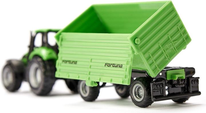 Actual product image Siku DEUTZ-FAHR with Fortuna 2-axle trailer
