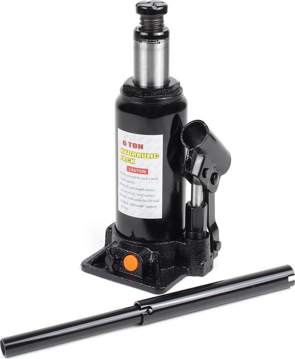 Actual product image Wiltec Hydraulic 6t Bottle Jack, Piston Car Jack with Slow down function, 197-382 mm