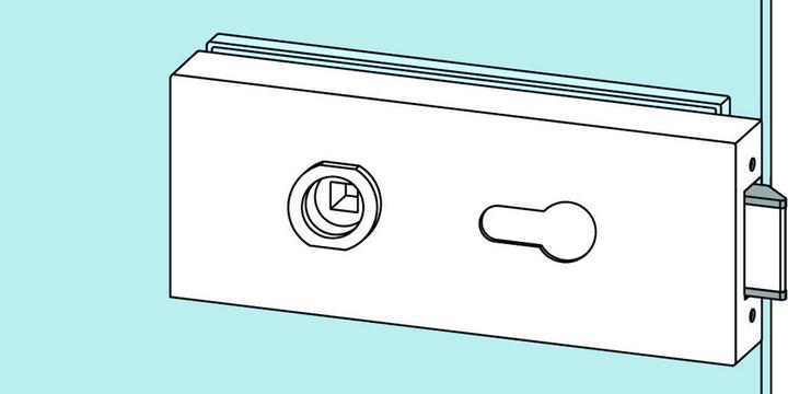 Actual product image Dormakaba Glass door lock Studio Classic