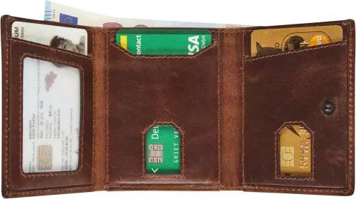 Image du produit Maverick The Original porte-monnaie compact triptyque cuir avec 1 compartement à billets, brun