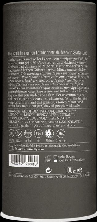 Produktbild Farfalla NaturalEauFraich Cedarw 100ml (Eau Fraîche, 100 ml)