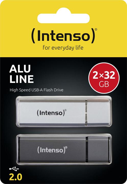 Produktbild Intenso AluLine USB Drive 32GB Doppelpack 2x32GB - 32 GB (32 GB, USB-A)