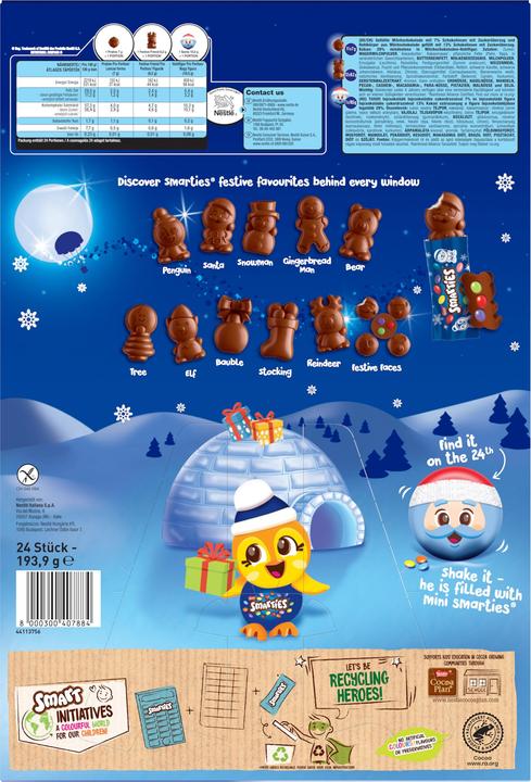 Nutritional values and ingredients Smarties Advent Calendar (193 g)