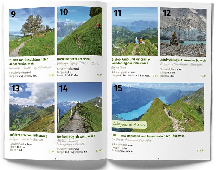 Produktbild Kümmerly+Frey Raus und Wandern Panoramawege - Wanderführer (Deutsch, Claudia Ruf, Yvonne Zürrer, 2025)