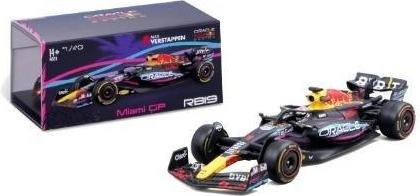 Bburago Diecast 1:43 Formula Racing in Acrylic Box Red Bull RB19 Miami GP #Max Verstappen Ages 14+