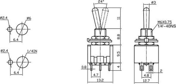 Nährwerte und Zutaten Eneroid Kippschalter MTS-202-A1