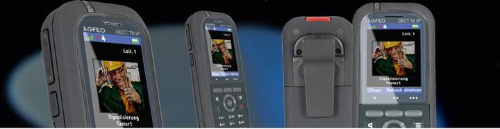Image du produit Agfeo DECT 78 IP - Téléphone IP - Gris - Combiné sans fil - Bureau/Banc - IP65 - 249
