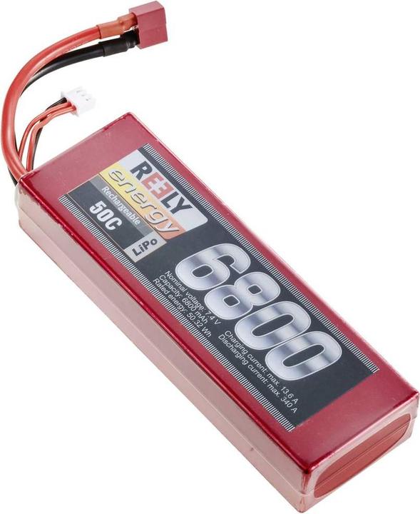Actual product image Reely Model receiver battery (LiPo) 7.4V 6800 mAh Number of cells: 2 50 C Hardcase T-connector system (7.40 V, 6800 mAh)