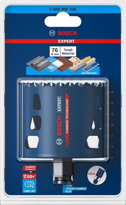 Produktbild Bosch Professional Zubehör EXPERT Tough Material Lochsäge, 76 x 60 mm (76 Millimeter)