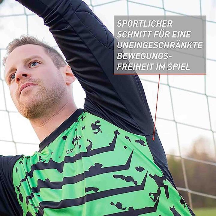 Produktbild Catch & Keep Trikot Protection Torwarttrikot Gr. M Grün-Schwarz Fussball Torwart Shirt Oberteil (M)