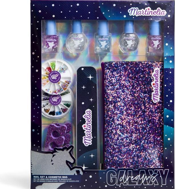 Produktbild Martinelia GALAXY DREAMS NAIL SET & COSMETIC BAG Buntes Kinder-Nagellack-Set mit Kosmetiktasche - I