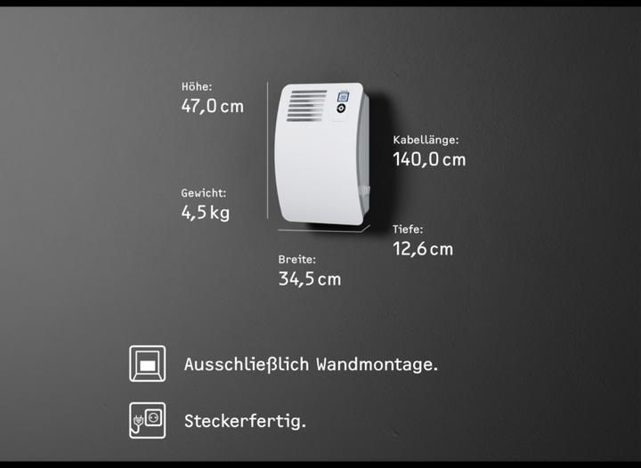 Produktbild Stiebel Eltron CON 5 Premium, 0,5 kW Wandkonvektor für ca. 6 m², VDE geprüft (500 W)