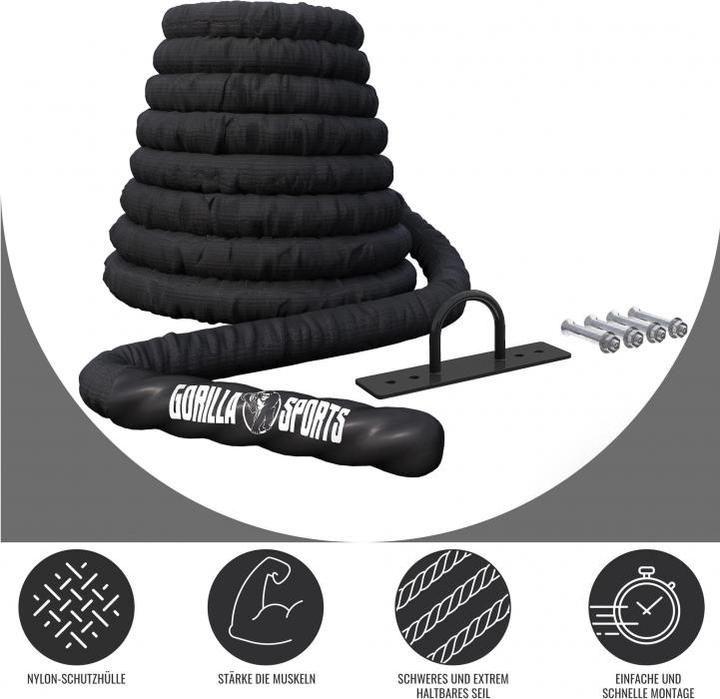 Image du produit Gorilla Sports Battle Rope dans diff. Longueurs et épaisseurs