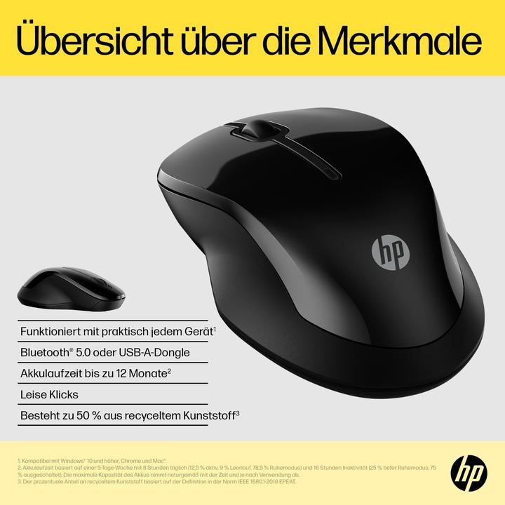 Immagine prodotto HP 250 Mouse senza fili a doppia modalità (P) (Senza fili)