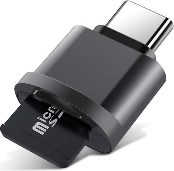 PowerGuard Adaptateur Mini USB-C MicroSD pour photo, vidéo, transfert de fichiers (USB Type C, MicroDot)