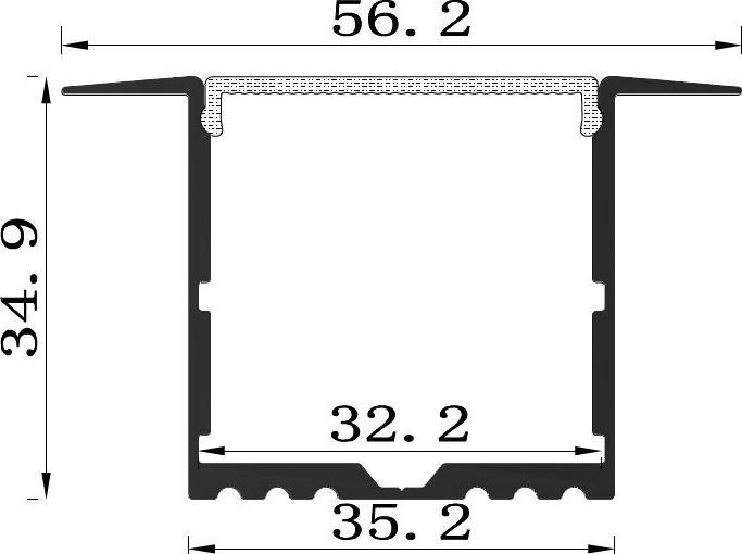 Actual product image Synergy 21 LED U-profile 200cm ALU017R