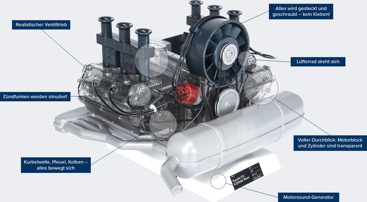 Image du produit Franzis Moteur boxer Porsche 6 cylindres