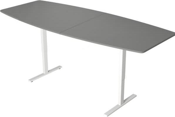 Image du produit Kerkmann Table de conférence Move 3 graphite en forme de tonneau 250,0 x 100,0 x 72,0 - 120,0 cm