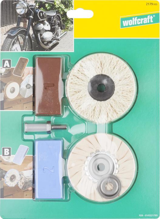 Immagine prodotto wolfcraft wolfcraft 1 Profi-Polier-Set 6-tlg. (spazzolato)