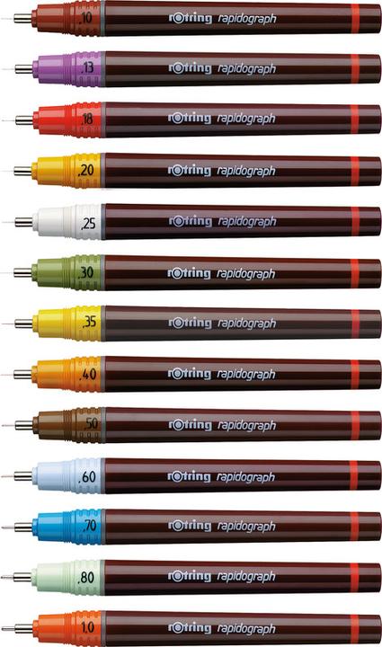 Produktbild Rotring Tuschefüller rapidograph mit auswechselbarer Kapillarpatrone (Safran)