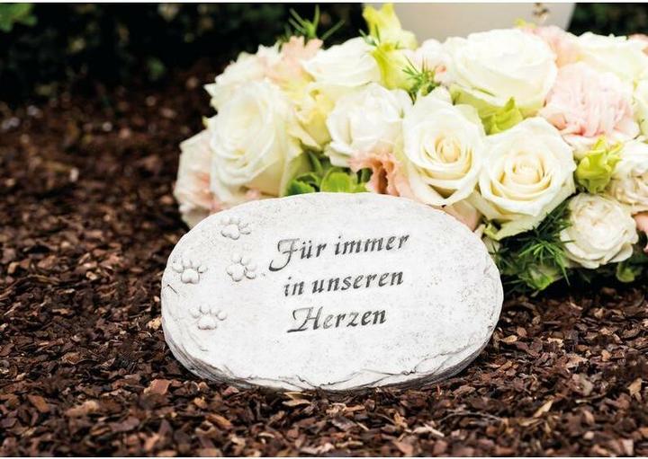 Produktbild Opiflor Grabdekoration Platte mit Inschrift und Tiertatze