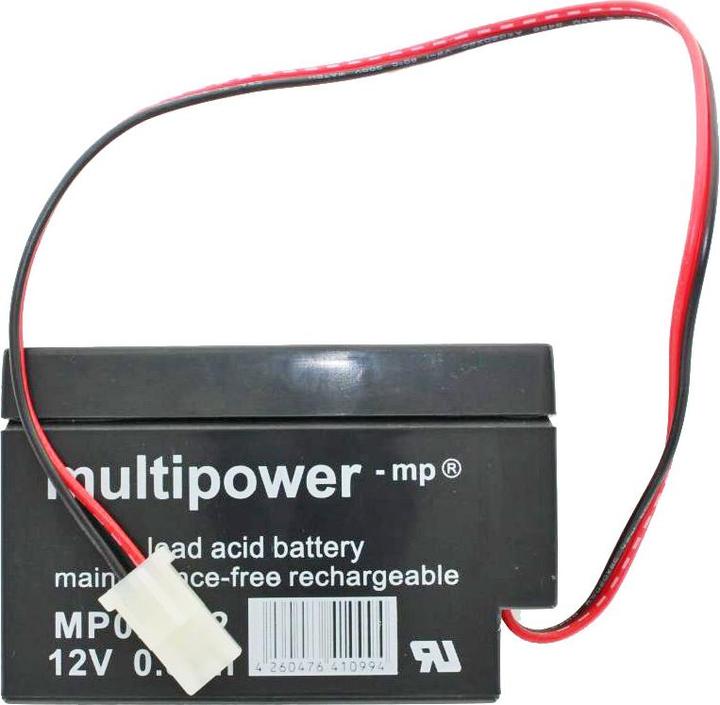 Produktbild Multipower Akku MP0.8-12AMP mit AMP Stecker Buchse (12V)