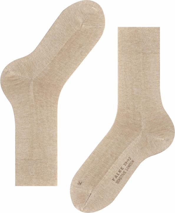 Image du produit Falke London Sensitive (Lot de 3) Chaussettes hommes, couleur 4650 sand mel., taille 47-50 (Une unité par pack, 47 - 50)
