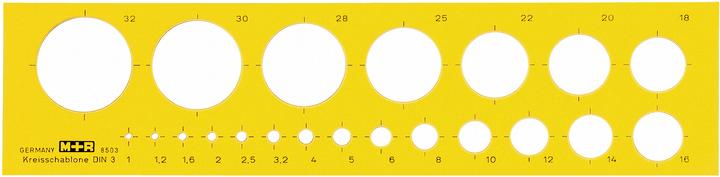 Immagine prodotto M+r Sagoma di cerchio 1-32mm 85030670 giallo-trasparente (248 mm)