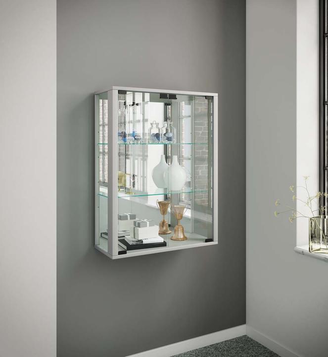 Actual product image VCM Wall Display Case Collectable Glass Display Case Wall Display Case Shelf Cabinet Glass Hanging (60 x 25 cm)