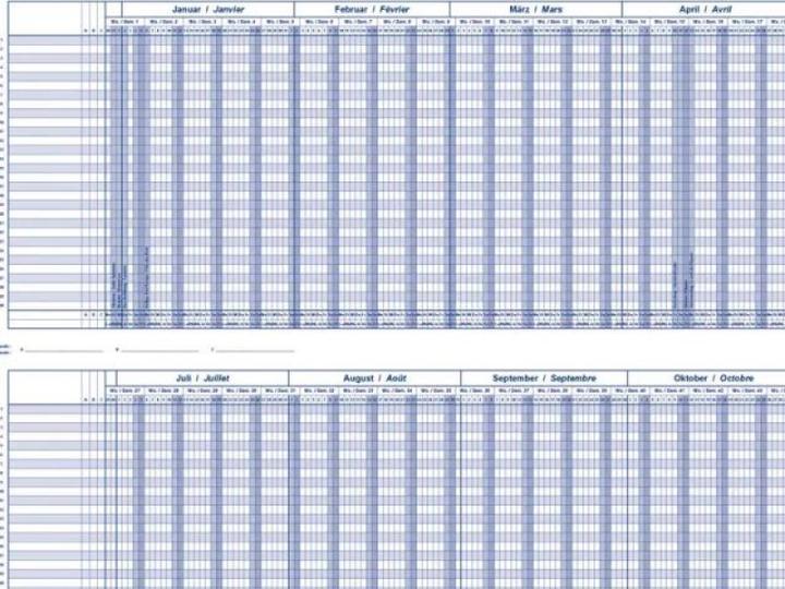 Actual product image Berec Year planner cardboard 90x60 (60 x 90 cm, No binding, German)