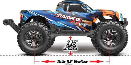 Produktbild Traxxas Stampede 4x4 Vxl HD ohne Akku und Ladegerät (RTR Ready-to-Run)
