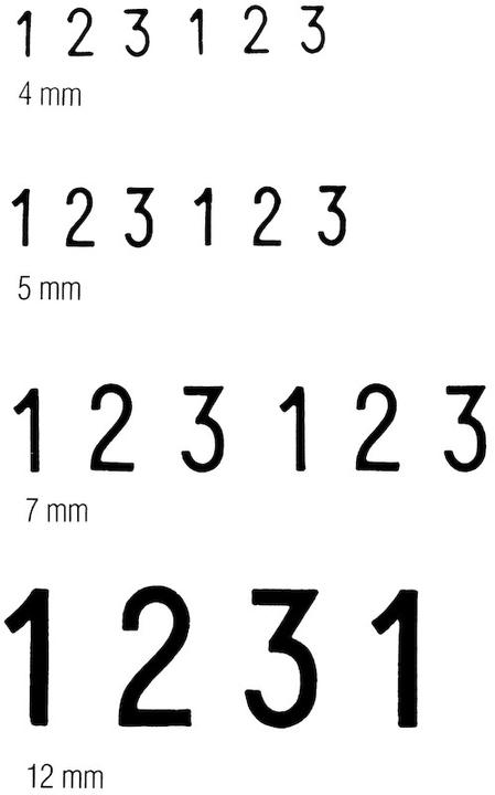 Actual product image Trodat Numerical stamp