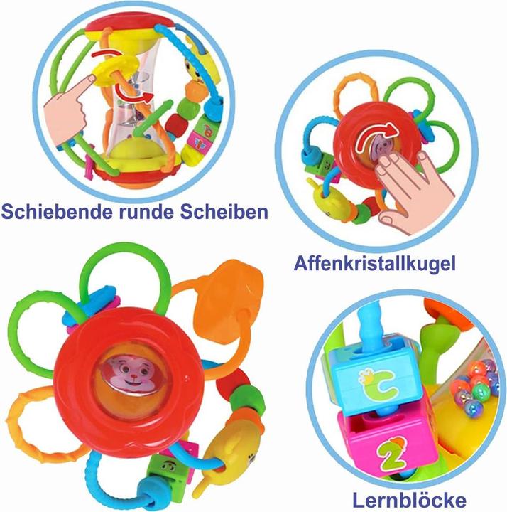 Actual product image Activity Board Baby Toy 6 Months Rattle Baby Motoric Ball Grasp Ball, Grasp, Shake & Crawl