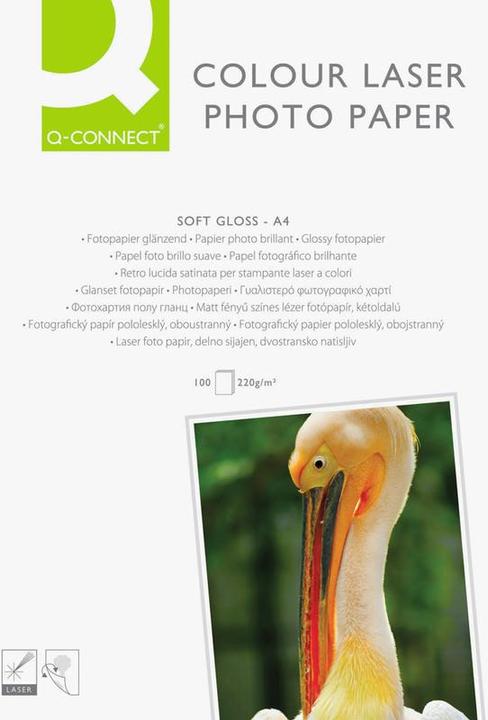 Produktbild Q-Connect Fotopapier Colour Laser, glossy (220 g/m², A4, 100 x)
