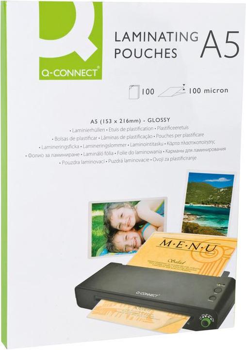 Actual product image Q-Connect Laminating foils glossy (A5, 100 Piece, 100 µm)