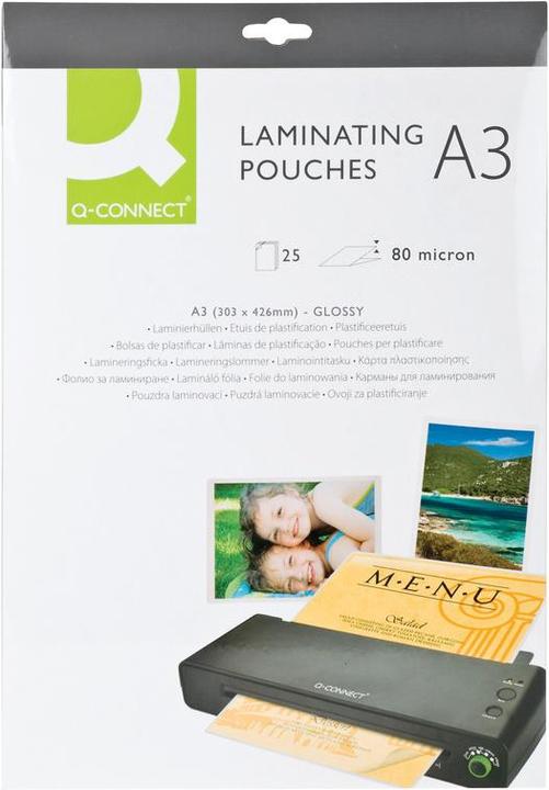 Actual product image Q-Connect Laminating foils glossy (A5, 100 Piece, 100 µm)