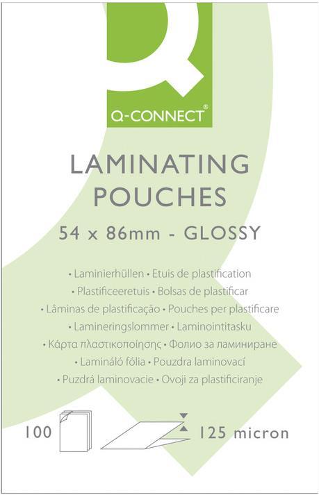 Actual product image Q-Connect Laminating films glossy (Credit card, 100 Piece, 125 µm)