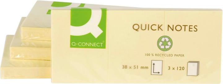 Actual product image Q-Connect Sticky Notes Quick Notes Recycling yellow (38 x 51 mm)