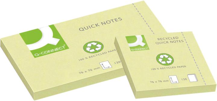 Actual product image Q-Connect Sticky Notes Quick Notes Recycling yellow (38 x 51 mm)