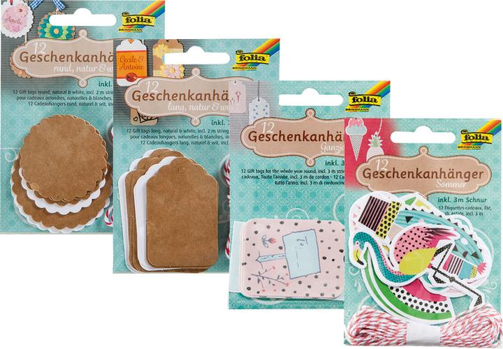 Produktbild Folia Geschenkanhänger (Geschenkverzierung, 12 x)
