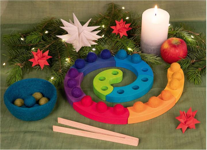 Image du produit Goki Jeu de tri des couleurs en bois Spirale, 29 pcs.