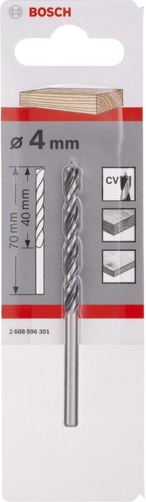 Produktbild Bosch Professional Zubehör Holzspiralbohrer Standard, 4 x 43 x 75 mm, d 4 mm (4 mm)