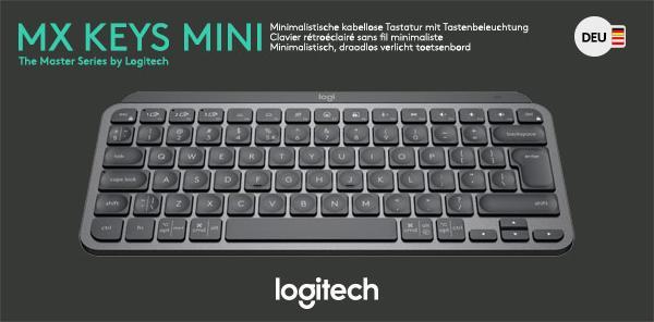 Image du produit Logitech MX Keys Mini (DE, Sans fil)